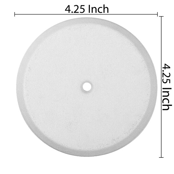 Clean-Out Cover Plate, 4-1/4 In. Diameter Plastic Flat White